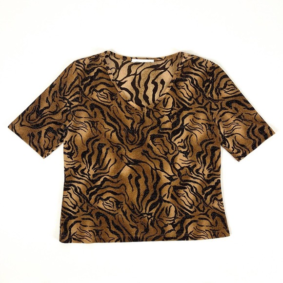 Shimmery Tiger Print Top - Picture 1 of 4
